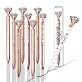 GroomBrideGifts 10 Pcs Bridal Shower Pens Crystal Diamond Ballpoint Pens Bridesmaid Pens for Wedding Baby Shower Bachelorette Party Favors