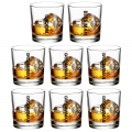 GroomBrideGifts Groomsmen Gifts Set of 8, Old Fashioned Whiskey Glasses, Bachelor Party Favors Decorations Groosman Accessories,11oz Scotch Bourbon Glasses Whiskey Tumblers, Team Groom Supplies