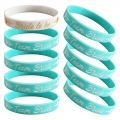 GroomBrideGifts 10 Pack Bracelet Silicone Wristband Bridesmaid Gifts Bachelorette Party Favors Decorations For Women
